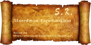 Sternheim Konstantina névjegykártya